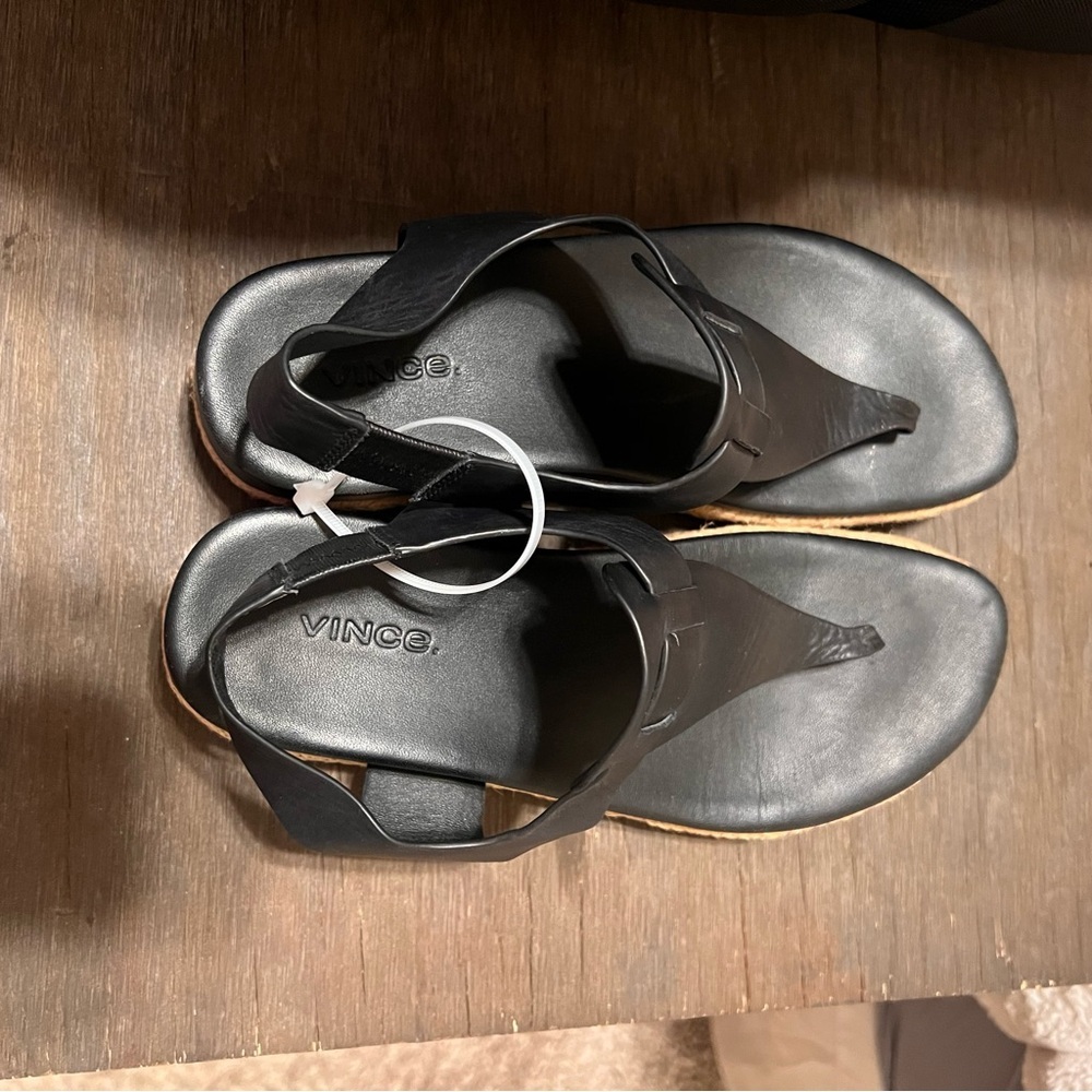 Vince Black Leather Footwear